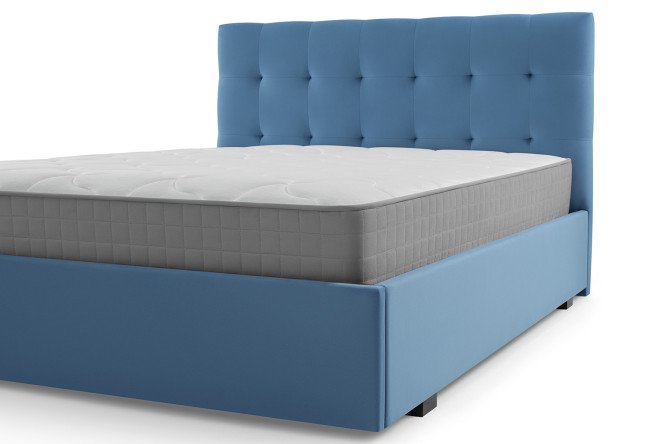 Кровать с подъёмным механизмом Angela цвет серо-голубой 140х200 см