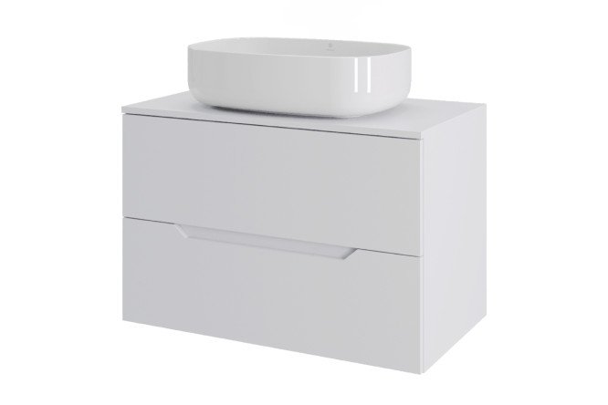 Изображение товара Тумба подвесная ORANGE Line 80 с раковиной белый 81 см