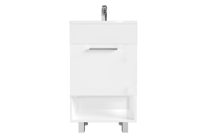 Изображение товара Тумба с раковиной 1Marka July 50 см белый глянец современная мебель для ванной