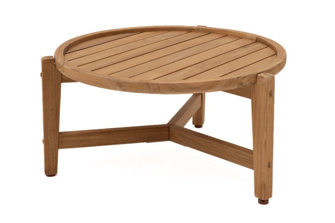 Изображение товара Кофейный стол Aspen 80 см из массива тика для интерьера и улицы