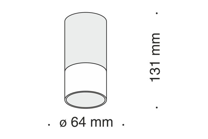 Светильник потолочный MAYTONI Ceiling & Wall Pauline 3 м², 6.4x13.1x6.4 см, GU10