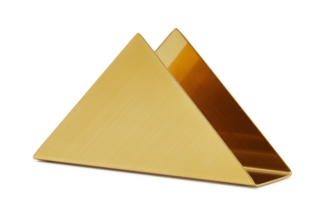 Изображение товара Салфетница EVIO Peak из нержавеющей стали золотая 17x9x5 см