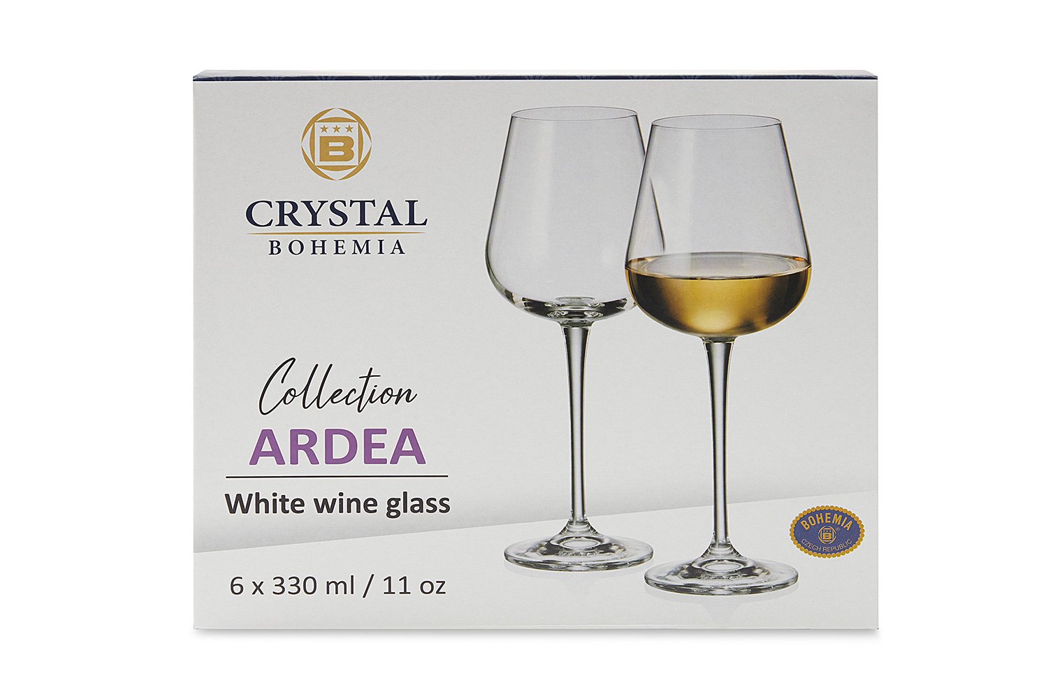 Набор бокалов CRYSTAL BOHEMIA Ardea 330 мл, 6 шт., Стекло