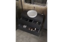 Тумба подвесная ORANGE Line 100 Li-100TugMDF+B07-420W 100.5 см, цвет каркаса графит, фасада графит