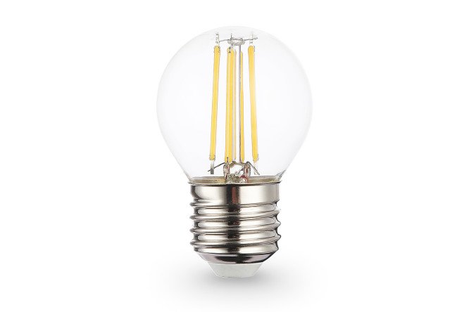 Лампа светодиодная AMBRELLA LIGHT Filament E27, 15W, Шар, 2700 К, Тёплый