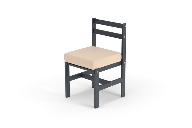 Изображение товара Стул Scandi 47x84x49,7 см антрацит бежевый уютный дизайн