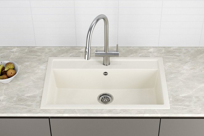 Мойка врезная KuchenSTERN Ku-Granit TOP 80 107VA10 81.5х51х19 см