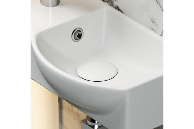 Умывальник подвесной угловой CERAMICANOVA Element CN6039R 40х12х22 см