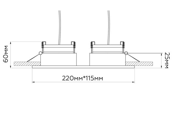 Фото 7 Светильник встраиваемый AMBRELLA LIGHT Techno Spot 1 м², 11.5x2.5x22 см, GX53
