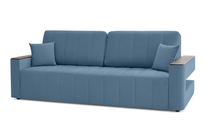 Изображение товара Диван-кровать DREAMART Дакота с велюровой обивкой синий