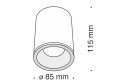 Светильник потолочный MAYTONI I Ceiling & Wall Alfa 3 м², 8.5x11.5x8.5 см, GU10