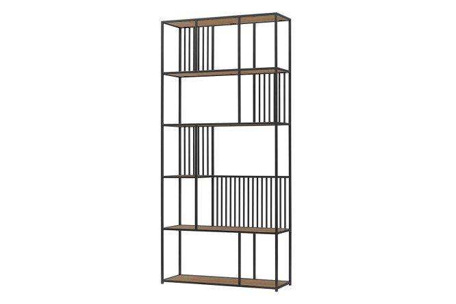 Изображение товара Стеллаж Soho 90х192х30 см из металла и ЛДСП черный