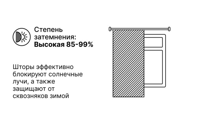 Штора HOFF Гуашь 145х300 см, 1 шт., цвет серо-голубой