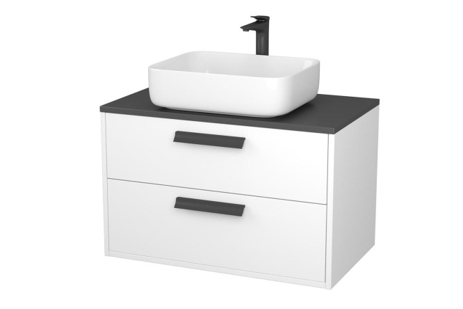 Изображение товара Подвесная тумба с раковиной Orta 80 58028 белая 80 см