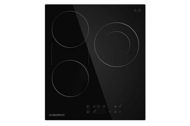 Изображение товара Электрическая панель MAUNFELD CVCE453BDBK 45 см стеклокерамика 3 зоны нагрева