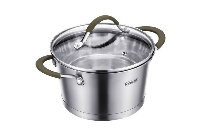 Изображение товара Кастрюля с крышкой REGENT Inox Oliva 3.2 л для газовых и индукционных плит