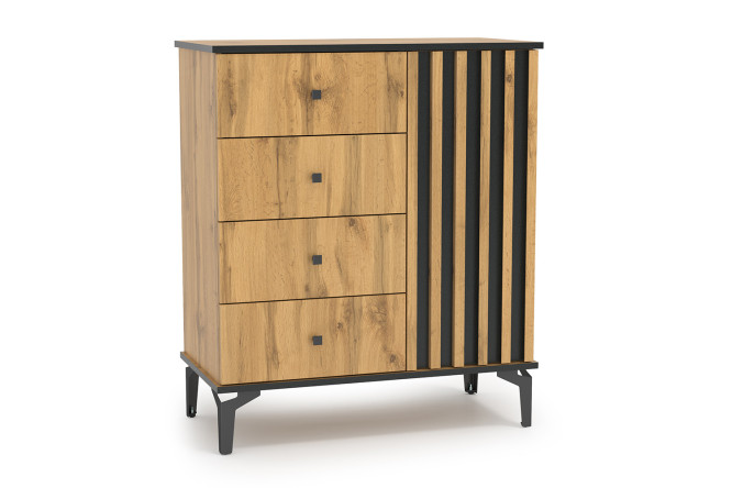 Изображение товара Стильный комод Либерти из МДФ с матовым покрытием, высота ножек 15 см