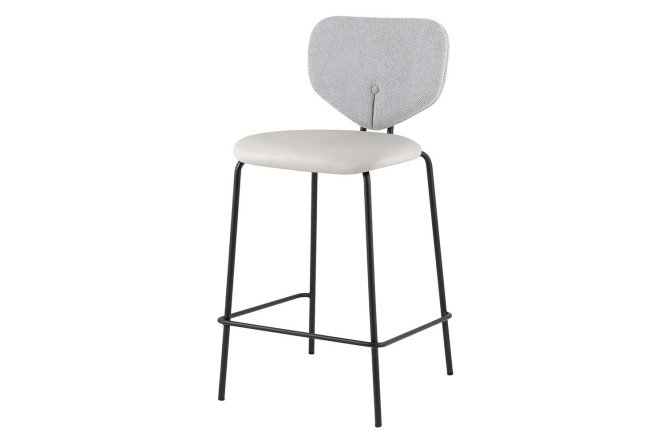 Изображение товара Стул полубарный Stool Group Masey 45х91.5х51 см, цвет обивки серый, ножек чёрный
