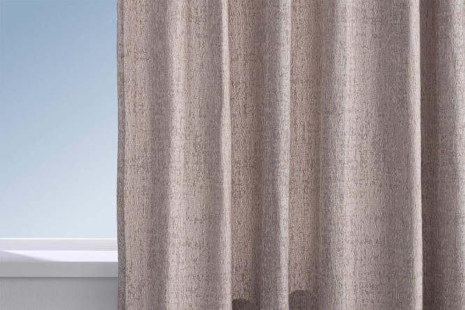 Изображение товара Штора HOFF Dora 180х280 см серый бежевый универсальная лента