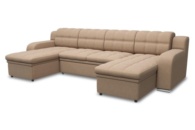 Изображение товара П-образный диван-кровать Жемчуг с механизмом Дельфин, размер 338х92х192 см