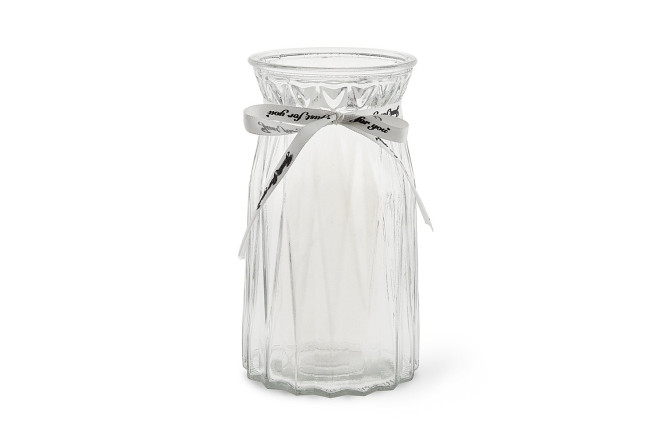 Изображение товара Стеклянная ваза 20 см 22HDL0805 для цветов и декора интерьерное украшение