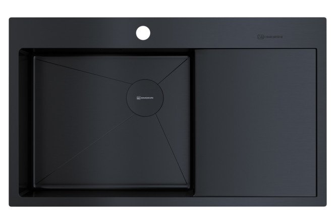 Изображение товара Врезная мойка с крылом OMOIKIRI Akisame 86-L Side-GB 86х51х20 см