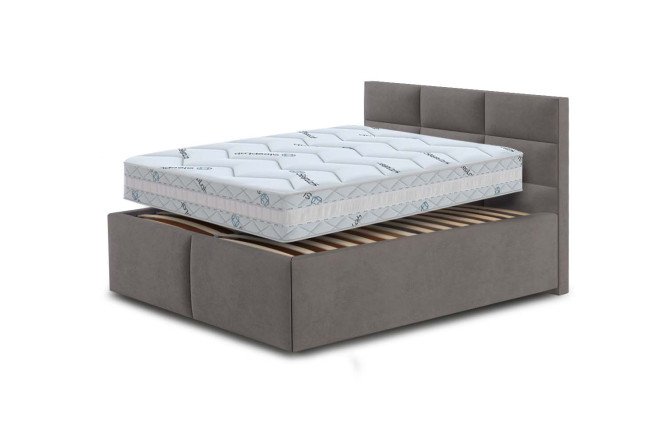 Кровать Бруно с матрасом SLEEPLAB Double Spring и подъемным механизмом