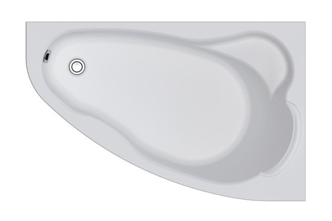 Изображение товара Ванна пристенная Marka One Lil R, правый, белый 140x90 см