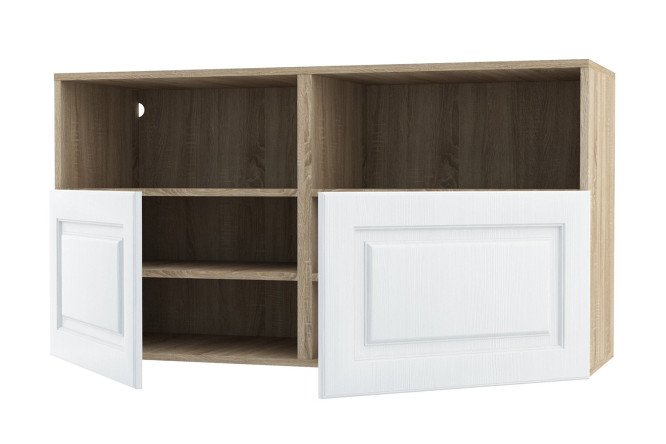 Изображение товара Тумба с полками и дверцами Оскар Белла 120х64 см, сонома/белое дерево