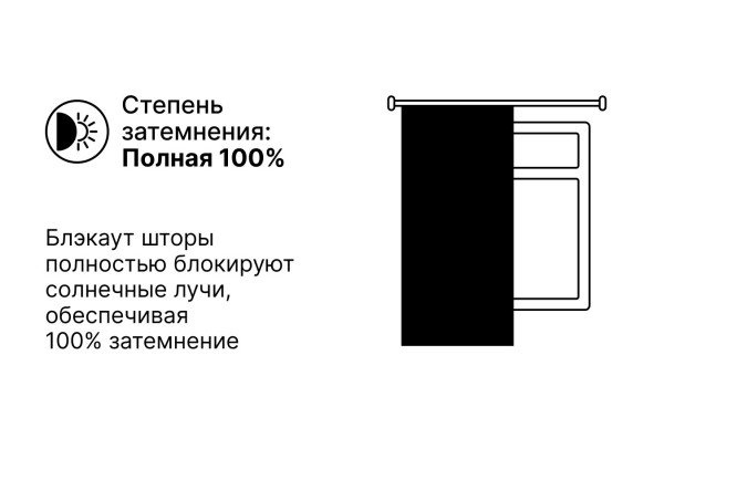 Штора HOFF Скальола 145х260 см, 1 шт., цвет синий