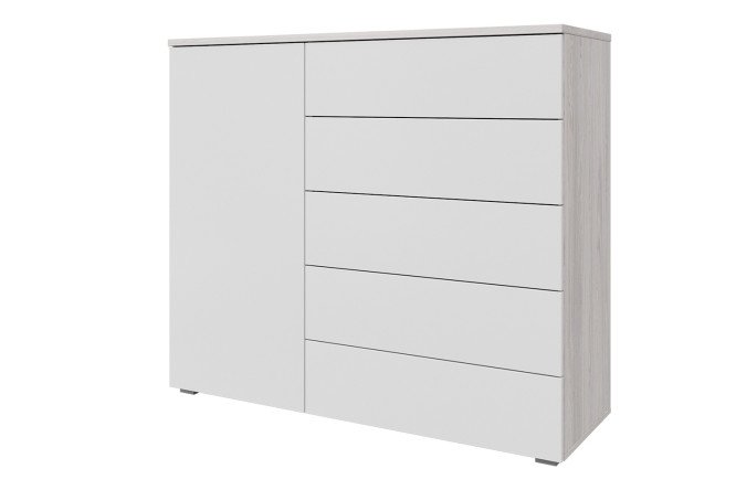 Изображение товара Комод Оскар Мун 125,4х109,2х44 см, ясень анкор светлый, тальк, push-to-open