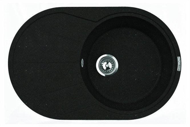 Изображение товара Врезная мойка с крылом LAVA E.3 из инженерного гранита 77х49.5х19 см