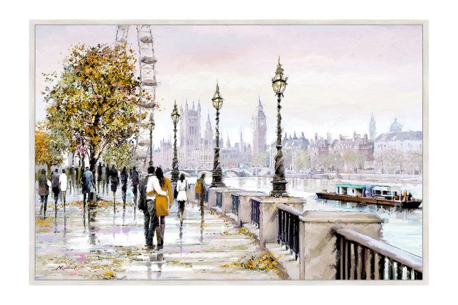 Изображение товара Репродукция картины Набережная Темзы 60х89 см в раме