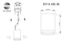 Светильник потолочный ST LUCE ST113.532.05 2 м², 6.8x7.5x6.8 см, LED