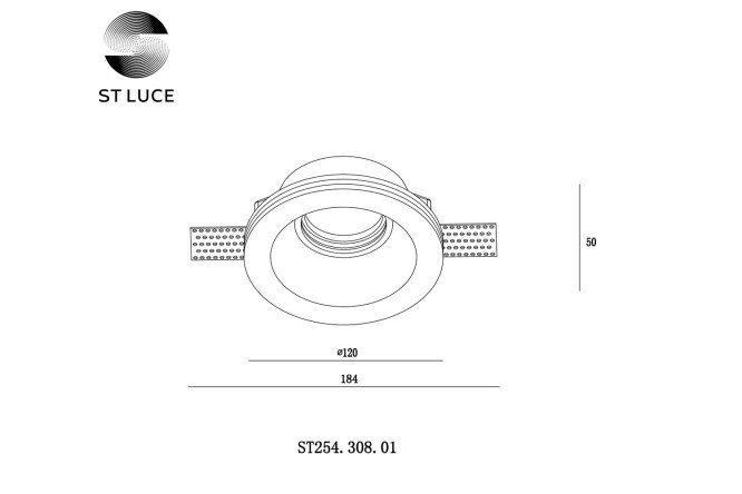 Светильник встраиваемый ST LUCE ST254 3 кв.м, 12x5x12 см, GU10