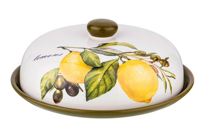 Изображение товара Блюдо для блинов Лемон Три Керамика 23х10х23 см