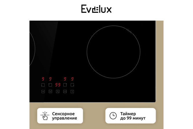 Индукционная варочная панель EVELUX EI 6040 59 см