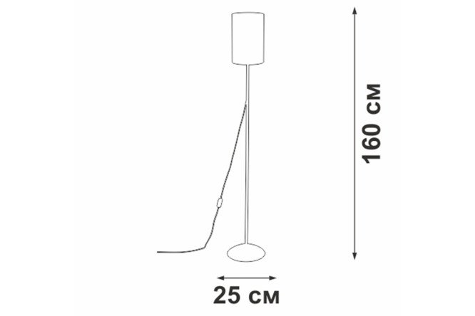 Светильник напольный VITALUCE V2840-0/1P 25x160x25 см, E27