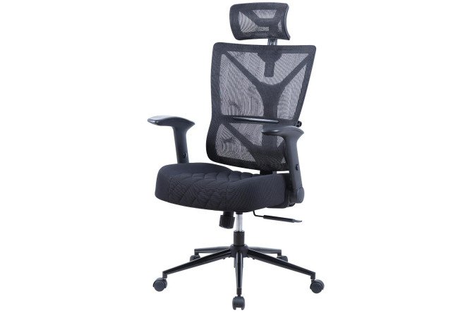 Изображение товара Офисное кресло CHAIRMAN CH566 из полиэстера и сетчатого акрила с механизмом качания