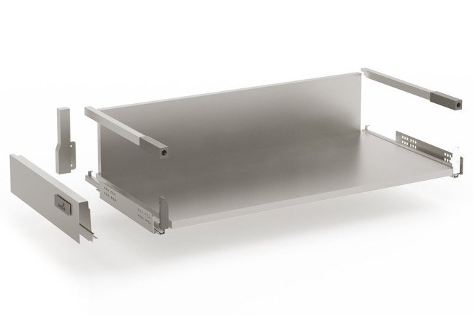 Выдвижной ящик высокий шкафа напольного с доводчиком полного выдвижения Hettich InnoTech 76.8х14.4х47 см