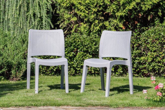 Изображение товара Комплект стульев July цвет каркаса светло-серый, отделки светло-серый