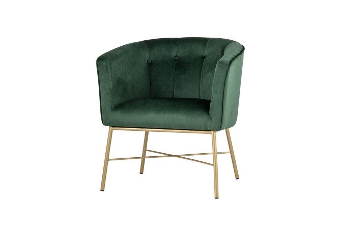 Изображение товара Кресло Шале из велюра с металлическими ножками, комфортное и стильное