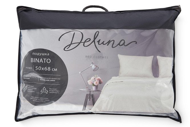 Подушка DELUNA Binato Пух/перо