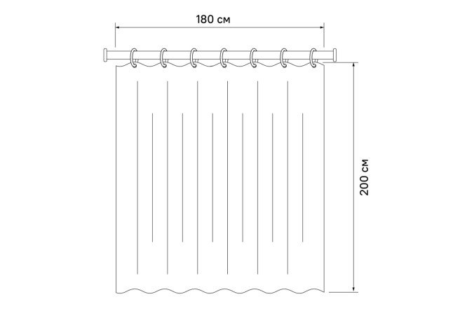 Штора для ванной комнаты IDDIS B02P218i11 180x200 см