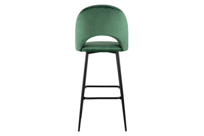 Стул барный Stool Group Меган 51х111х55 см, цвет обивки зелёный, ножек чёрный