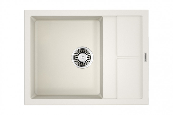 Изображение товара Мойка врезная с крылом OMOIKIRI Sumi 65-WH 65х50х20 см белая искусственный гранит