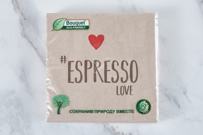 Изображение товара Салфетки двухслойные Крафт Espresso love 25 шт.