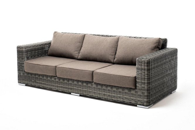 Изображение товара Диван трёхместный 4SiS Боно цвет каркаса тёмно-серый, отделки графит