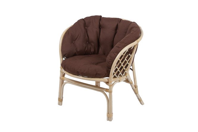 Изображение товара Кресло Багама с подушками, 70х75х70 см, натуральный каркас