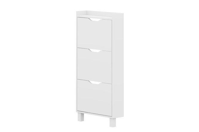 Изображение товара Шкаф обувной Дельта 60x125x17 см белый для хранения обуви
